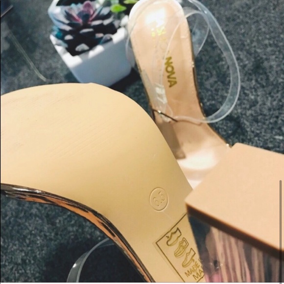 Retro Glass Slipper Rose Gold Heels - Boutique - Picture 5 of 5